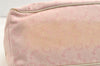 Authentic CELINE Boogie Bag C Macadam Blason Hand Bag Canvas Leather Pink 3754K