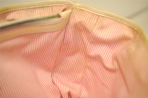 Authentic CELINE Boogie Bag C Macadam Blason Hand Bag Canvas Leather Pink 3754K