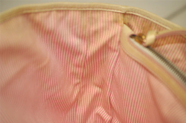 Authentic CELINE Boogie Bag C Macadam Blason Hand Bag Canvas Leather Pink 3754K