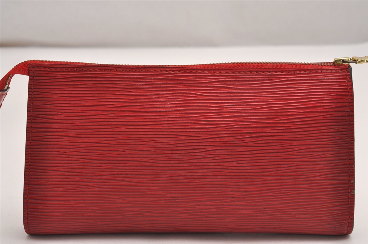 Authentic Louis Vuitton Epi Pochette Accessoires Pouch M5298M Red LV Junk 3755J