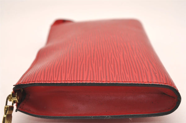 Authentic Louis Vuitton Epi Pochette Accessoires Pouch M5298M Red LV Junk 3755J
