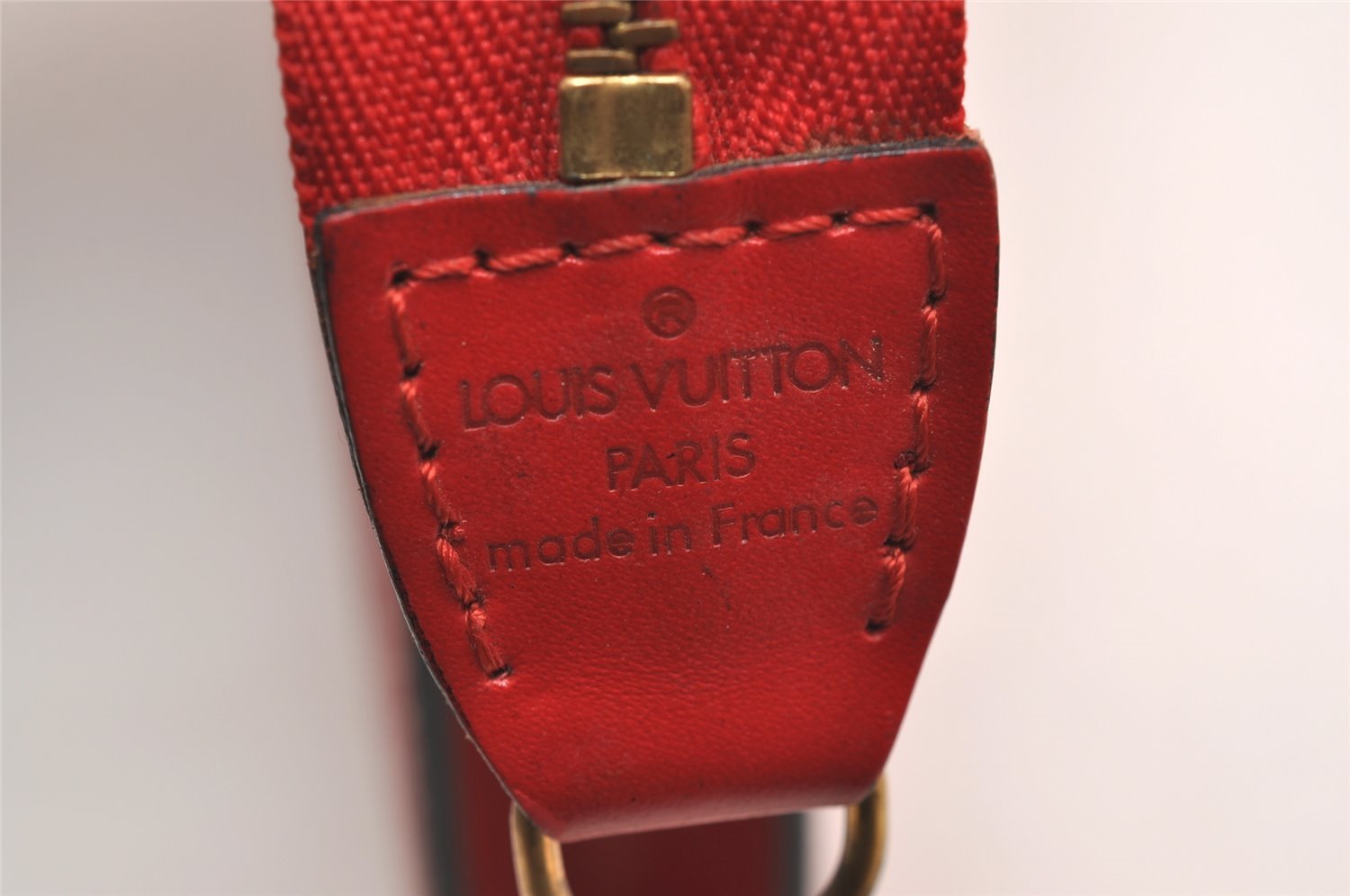 Authentic Louis Vuitton Epi Pochette Accessoires Pouch M5298M Red LV Junk 3755J