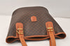 Authentic CELINE Macadam Blason Shoulder Hand Bag PVC Leather Brown 3755K
