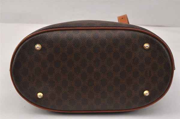 Authentic CELINE Macadam Blason Shoulder Hand Bag PVC Leather Brown 3755K