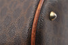 Authentic CELINE Macadam Blason Shoulder Hand Bag PVC Leather Brown 3755K