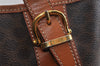 Authentic CELINE Macadam Blason Shoulder Hand Bag PVC Leather Brown 3755K