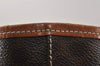 Authentic CELINE Macadam Blason Shoulder Hand Bag PVC Leather Brown 3755K