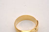 Authentic GUCCI Scarf Ring Belt Motif Gold Plating 3756J