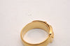 Authentic GUCCI Scarf Ring Belt Motif Gold Plating 3756J