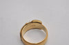 Authentic GUCCI Scarf Ring Belt Motif Gold Plating 3756J