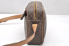 Authentic CELINE Macadam Blason Shoulder Cross Body Bag PVC Leather Brown 3756K