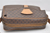 Authentic CELINE Macadam Blason Shoulder Cross Body Bag PVC Leather Brown 3756K