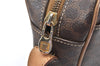 Authentic CELINE Macadam Blason Shoulder Cross Body Bag PVC Leather Brown 3756K