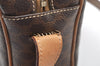 Authentic CELINE Macadam Blason Shoulder Cross Body Bag PVC Leather Brown 3756K