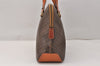 Authentic CELINE Macadam Blason Pattern Hand Tote Bag PVC Leather Brown 3757K