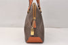 Authentic CELINE Macadam Blason Pattern Hand Tote Bag PVC Leather Brown 3757K
