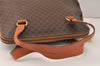 Authentic CELINE Macadam Blason Pattern Hand Tote Bag PVC Leather Brown 3757K