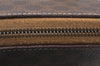 Authentic CELINE Macadam Blason Pattern Hand Tote Bag PVC Leather Brown 3757K