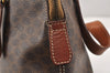 Authentic CELINE Macadam Blason Pattern Hand Tote Bag PVC Leather Brown 3757K