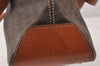 Authentic CELINE Macadam Blason Pattern Hand Tote Bag PVC Leather Brown 3757K