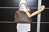 Authentic CELINE Macadam Blason Pattern Hand Tote Bag PVC Leather Brown 3757K