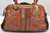 Authentic Chloe Vintage Eloise Shoulder Hand Bag Leather Brown 3758K