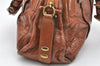 Authentic Chloe Vintage Eloise Shoulder Hand Bag Leather Brown 3758K