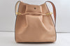 Authentic Chloe EMMA Shoulder Tote Bag Leather Pink Beige 3759K