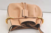 Authentic Chloe EMMA Shoulder Tote Bag Leather Pink Beige 3759K