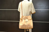 Authentic Chloe EMMA Shoulder Tote Bag Leather Pink Beige 3759K