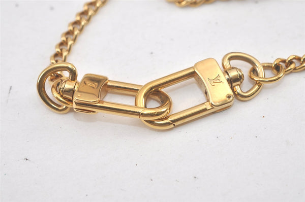 Authentic Louis Vuitton Chain Strap Gold 13.0" LV Box 3760L