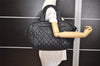 Authentic Chanel Vintage Coco Cocoon Matelasse Nylon Tote Hand Bag Black 3761J