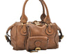 Authentic Chloe Paddington Leather Shoulder Hand Bag Purse Brown Junk 3761K