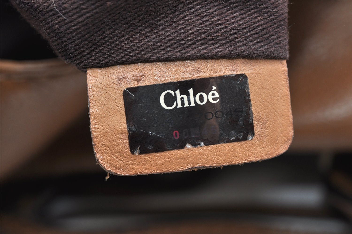 Authentic Chloe Paddington Leather Shoulder Hand Bag Purse Brown Junk 3761K