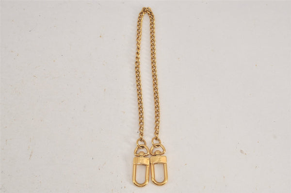 Authentic Louis Vuitton Chain Strap Gold 13.0" LV Box 3761L