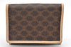 Authentic CELINE Macadam Blason Pattern Card Case PVC Leather Brown 3762K
