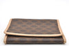 Authentic CELINE Macadam Blason Pattern Card Case PVC Leather Brown 3762K