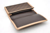 Authentic CELINE Macadam Blason Pattern Card Case PVC Leather Brown 3762K