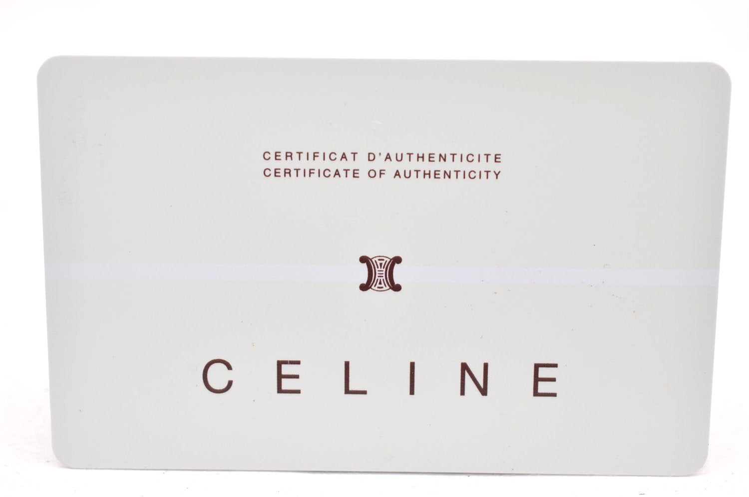 Authentic CELINE Macadam Blason Pattern Card Case PVC Leather Brown 3762K