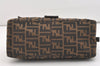 Authentic FENDI Zucca Mamma Baguette Shoulder Bag Canvas Leather Brown 3764J