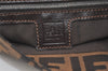 Authentic FENDI Zucca Mamma Baguette Shoulder Bag Canvas Leather Brown 3764J