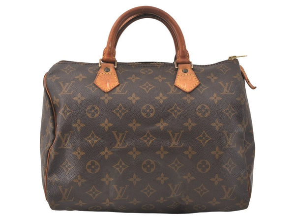 Authentic Louis Vuitton Monogram Speedy 30 Hand Boston Bag M41526 LV 3764K