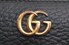 Authentic GUCCI GG Marmont Double G Long Wallet Leather 456117 Black Junk 3766J