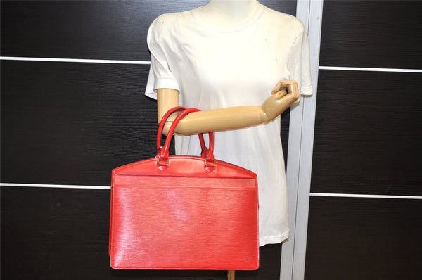 Authentic Louis Vuitton Epi Riviera Hand Bag Red M48187 LV Junk 3766K