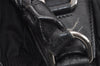 Authentic PRADA Tessuto Gaufre Nylon Leather Shoulder Hand Tote Bag Black 3768J