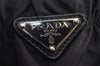 Authentic PRADA Tessuto Gaufre Nylon Leather Shoulder Hand Tote Bag Black 3768J