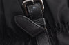 Authentic PRADA Tessuto Gaufre Nylon Leather Shoulder Hand Tote Bag Black 3768J