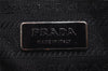 Authentic PRADA Tessuto Gaufre Nylon Leather Shoulder Hand Tote Bag Black 3768J