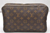 Auth Louis Vuitton Monogram Trousse Toilette 28 Clutch Hand Bag M47522 LV 3768K