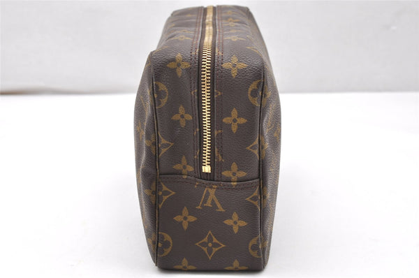 Auth Louis Vuitton Monogram Trousse Toilette 28 Clutch Hand Bag M47522 LV 3768K